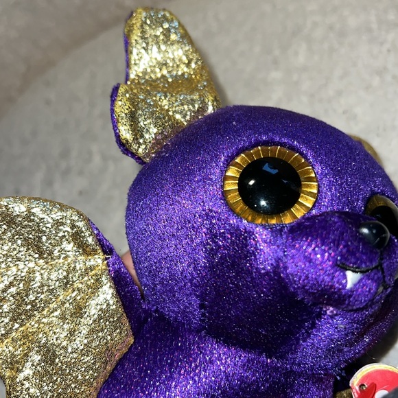 Ty Beanie Boos Glitter Bat Plush - Picture 5 of 8